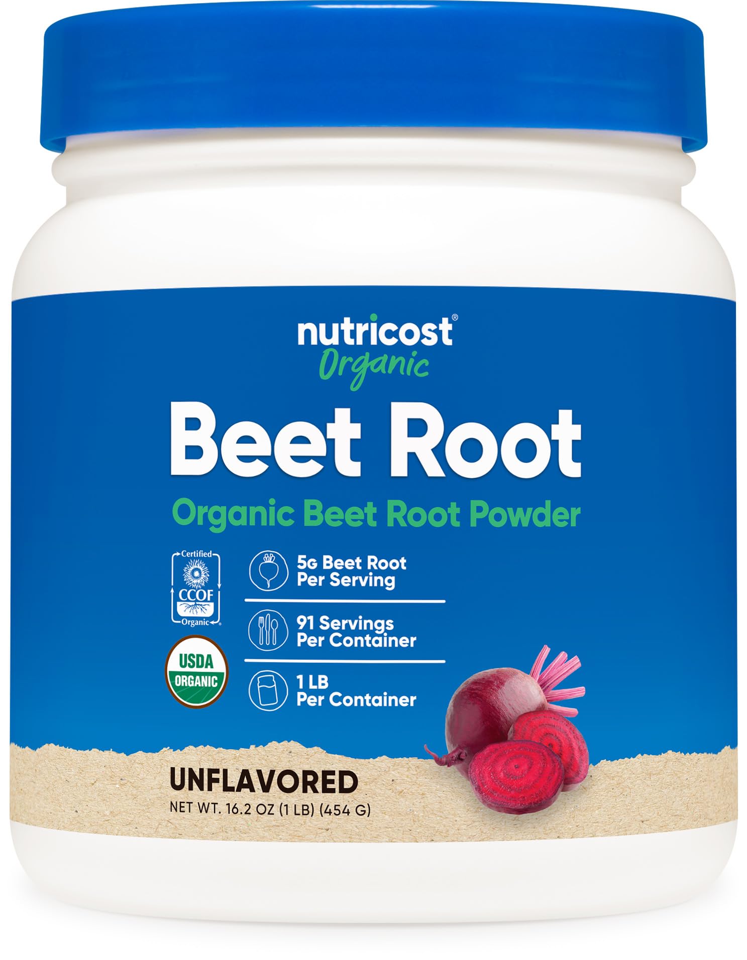 Nutricost Organic Beet Root Powder 1 LB – Vegan, USDA Organic