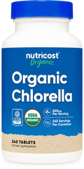 Nutricost Organic Chlorella 500mg – 240 Tablets, Gluten Free & Non-GMO