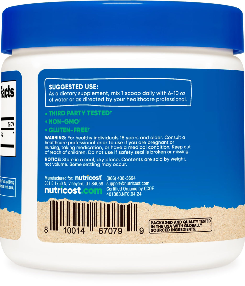 Nutricost Organic Cordyceps Powder 100 Grams | USDA Organic, Non-GMO, Gluten Free