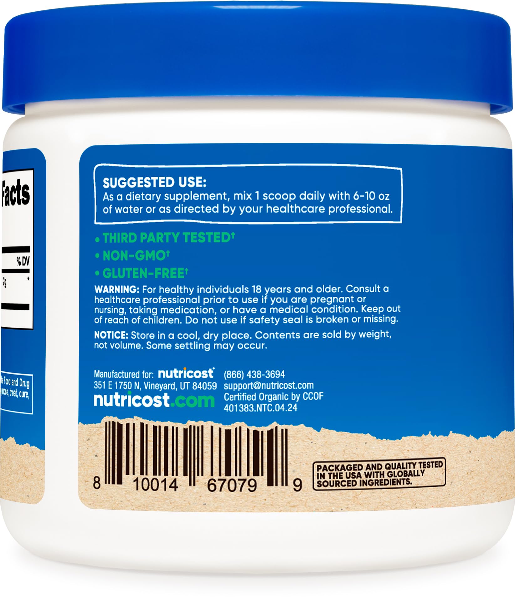 Nutricost Organic Cordyceps Powder 100 Grams | USDA Organic, Non-GMO, Gluten Free