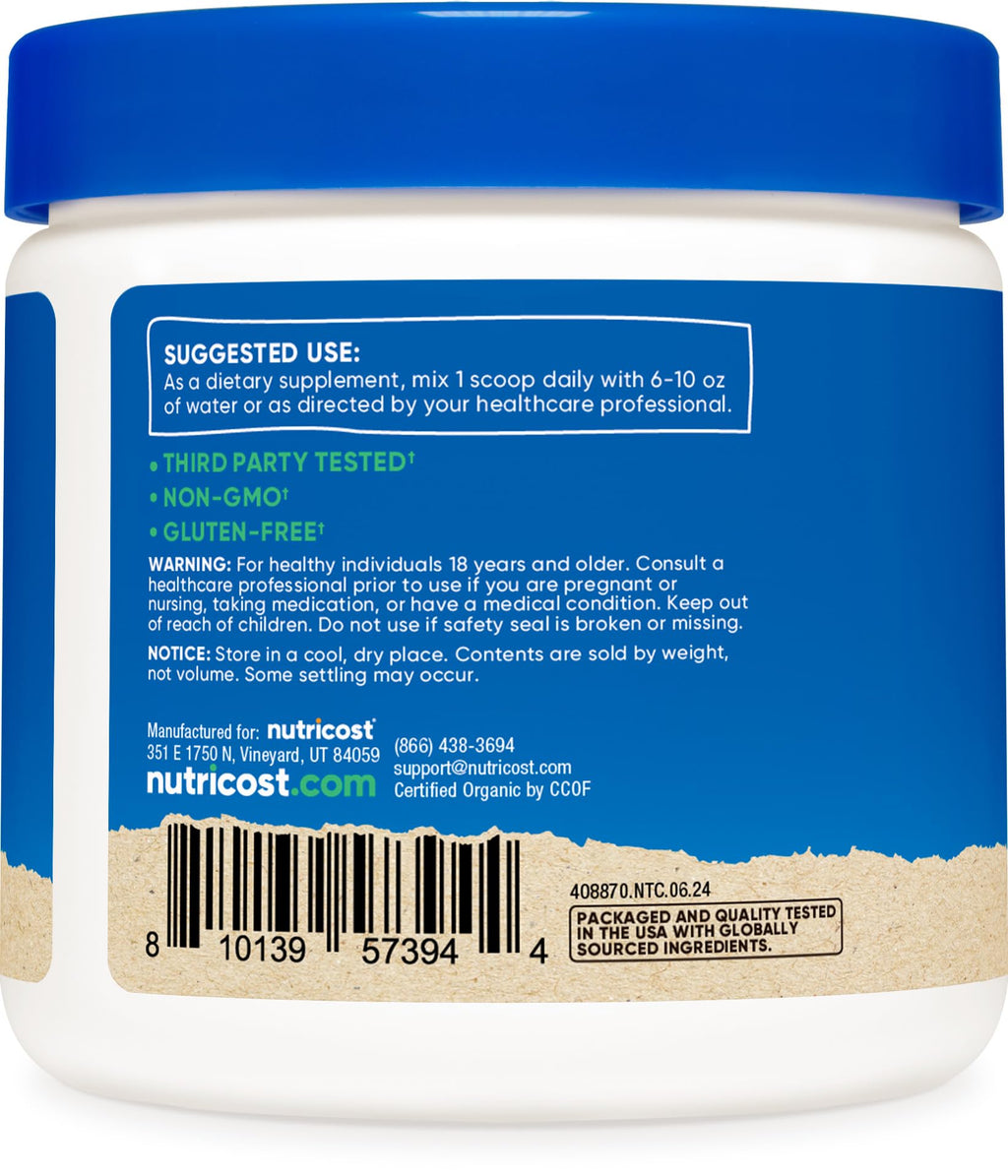 Nutricost Organic Milk Thistle 8 oz (Unflavored) – Non-GMO, Gluten-Free