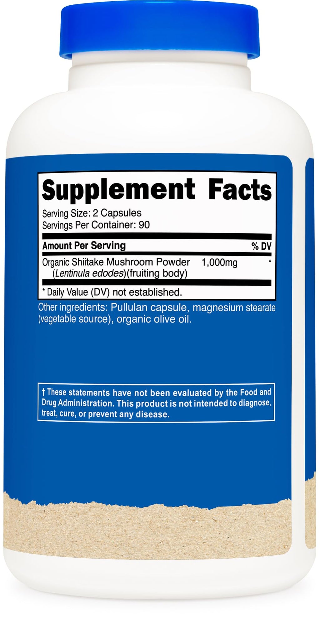 Nutricost Organic Shiitake Mushroom Capsules – 1000mg per Serving, 180 Vegetarian Capsules, 90 Servings, CCOF Organic
