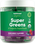 Nutricost Organic Super Greens (Mixed Berry) - 20 Stickpacks, Gluten-Free & GMO-Free