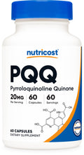 Nutricost PQQ 20mg (Pyrroloquinoline Quinone) – 60 Vegetarian Capsules – Non-GMO, Gluten Free