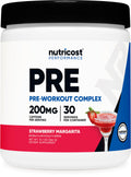 Nutricost Pre-Workout Powder Strawberry Margarita – 30 Servings, GMO-Free & Gluten-Free