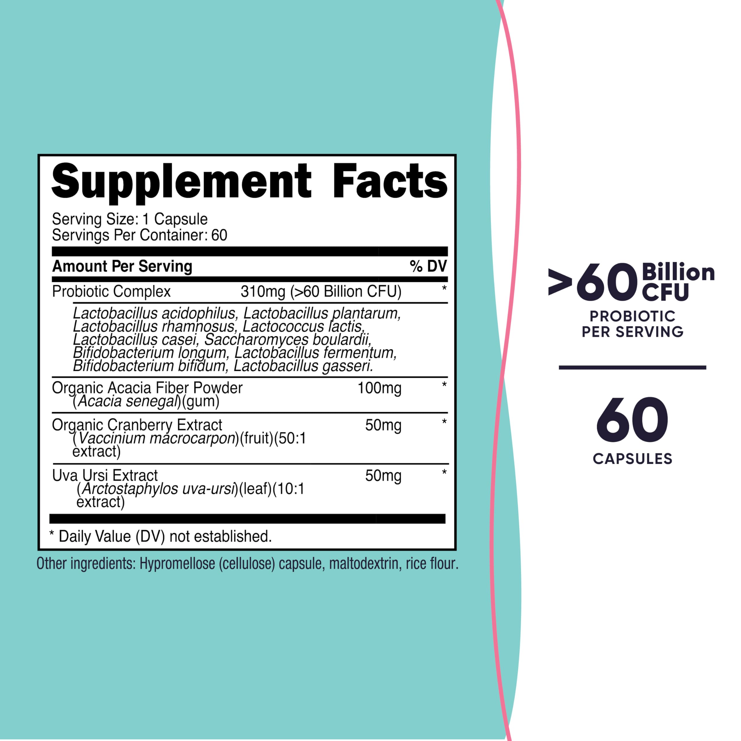 Nutricost Probiotic for Women 60 Billion CFU - 60 Capsules, Gluten Free