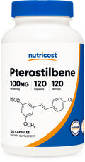 Nutricost Pterostilbene 100mg - 120 Capsules | Non-GMO, Gluten Free