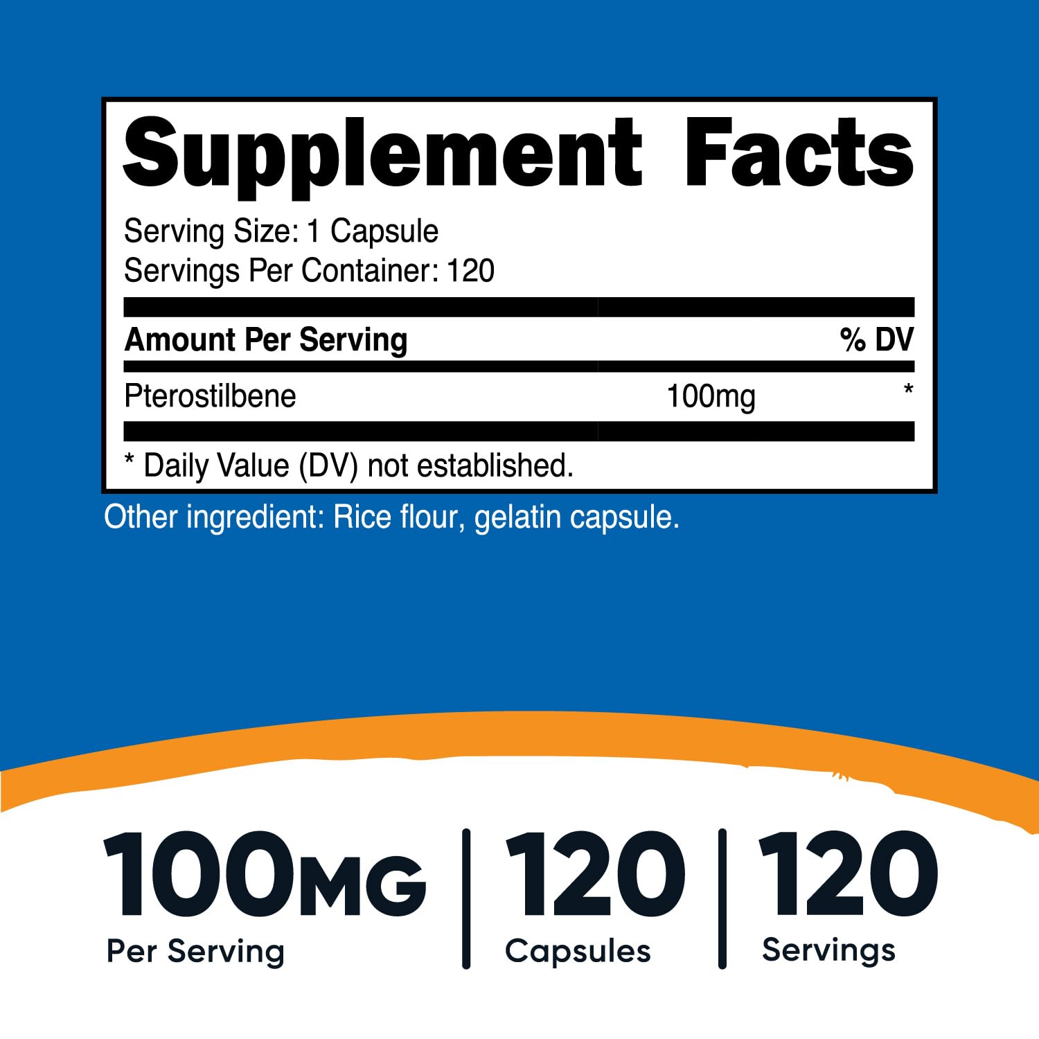 Nutricost Pterostilbene 100mg - 120 Capsules | Non-GMO, Gluten Free