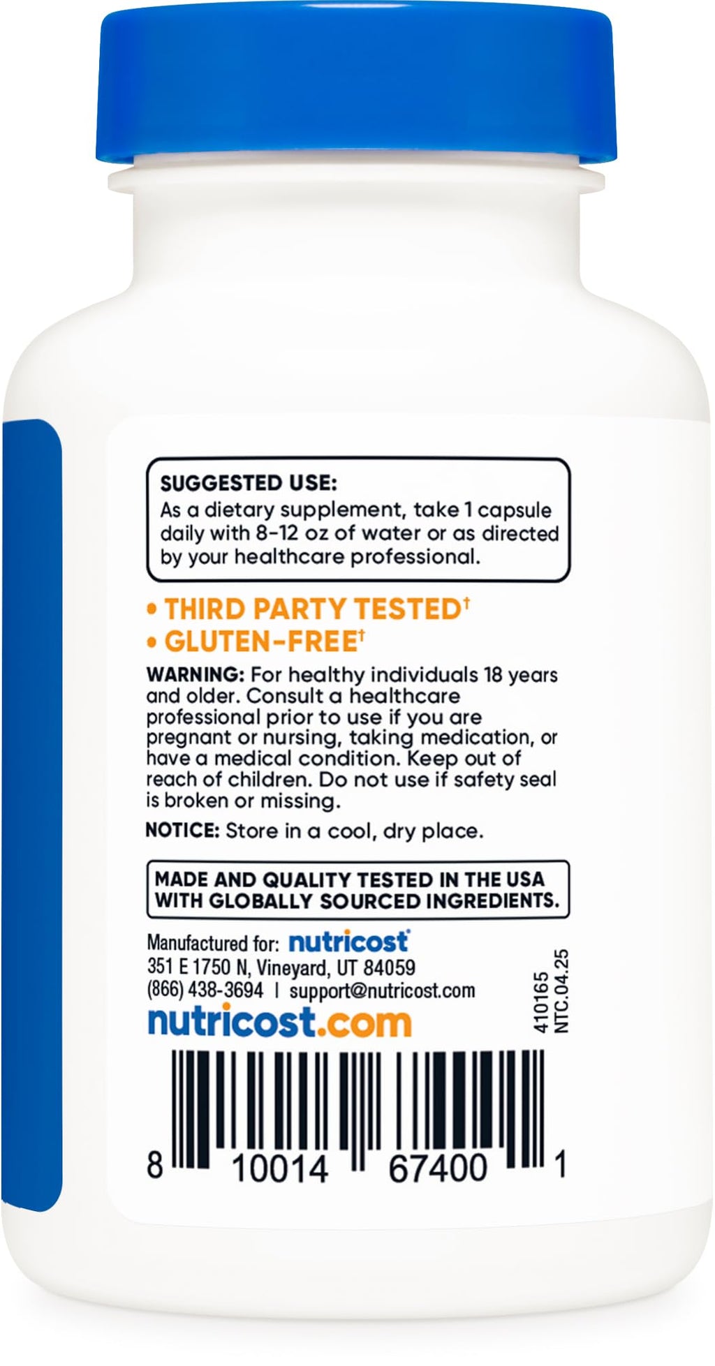 Nutricost R-Alpha Lipoic Acid 100mg, 120 Veggie Capsules – Non-GMO, Gluten Free