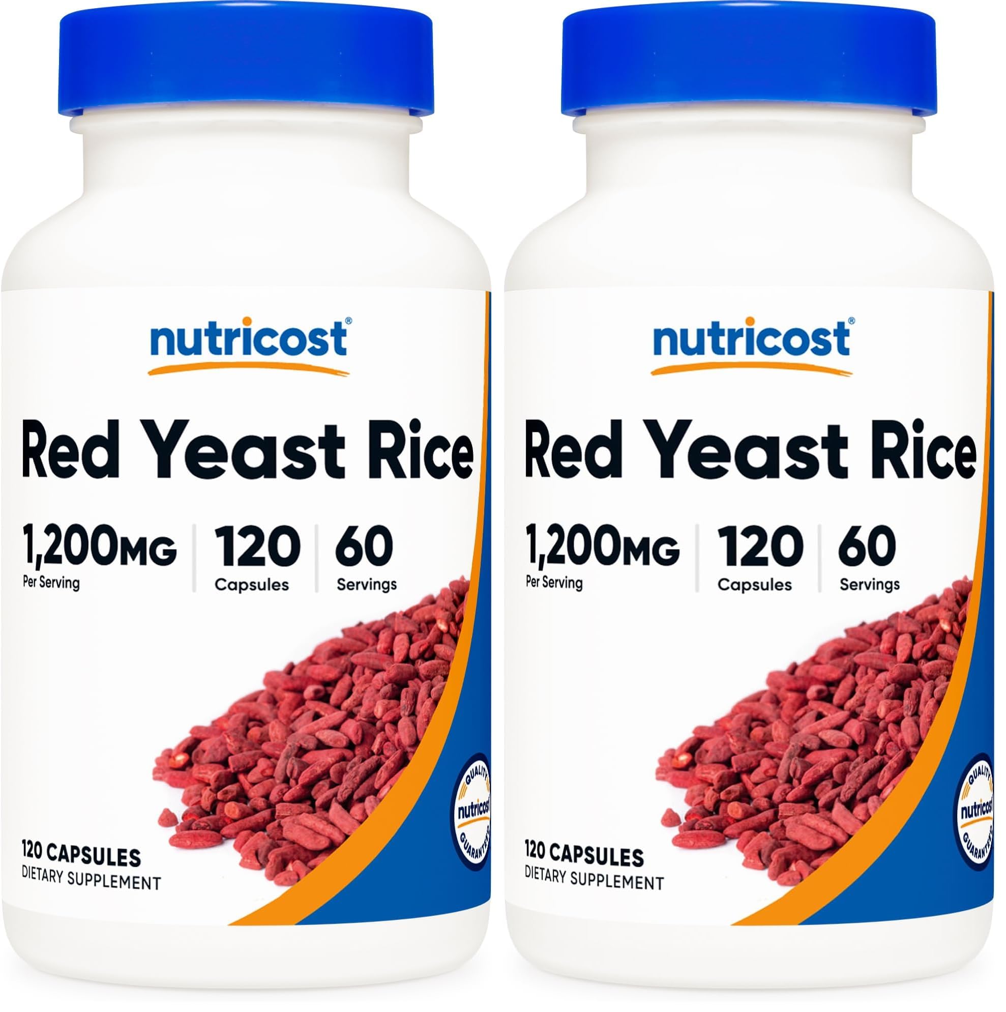 Nutricost Red Yeast Rice 1200mg - 120 Capsules, 60 Servings, Non-GMO, Gluten Free (Pack of 2)