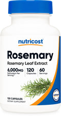 Nutricost Rosemary Extract (6000mg Equivalent) 120 Vegan Capsules