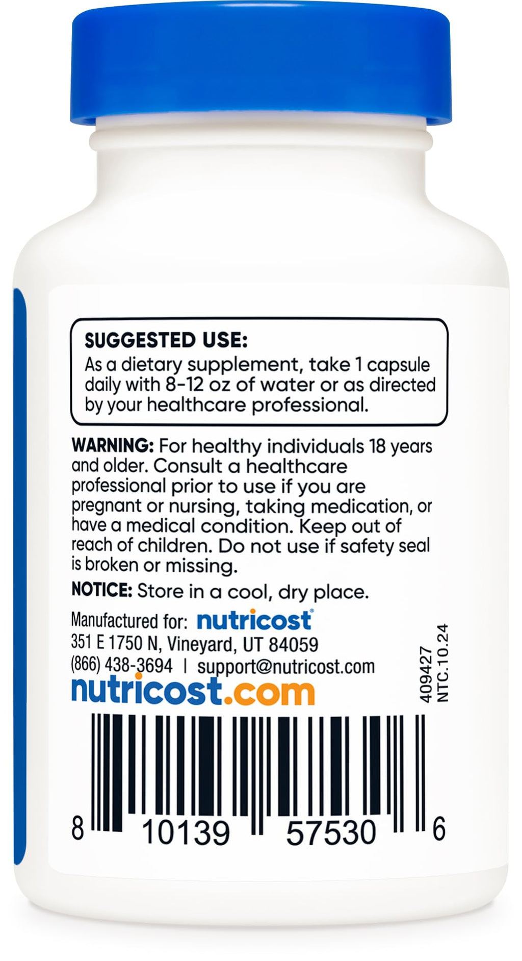 Nutricost S-Acetyl L-Glutathione 100mg - 60 Capsules | GMO-Free, Vegan