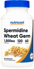 Nutricost Spermidine Wheat Germ Extract Supplement - 1500mg, 120 Capsules, 40 Servings