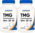 Nutricost TMG (Trimethylglycine) 750mg – 120 Capsules (Pack of 2)