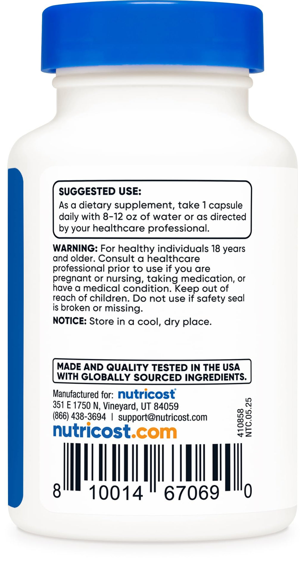 Nutricost Tudca 500mg, 30 Capsules (Tauroursodeoxycholic Acid) - Premium Quality, Gluten Free