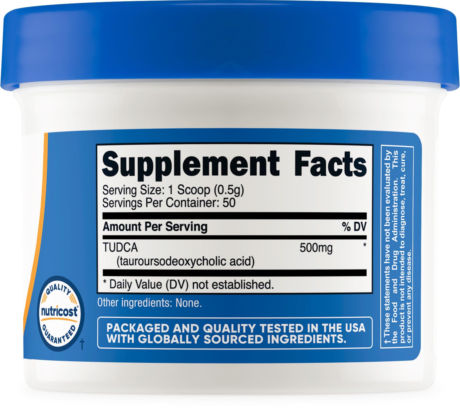Nutricost Tudca Powder 25g – Tauroursodeoxycholic Acid | Gluten Free & Non-GMO