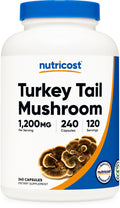 Nutricost Turkey Tail Mushroom Capsules 1200mg – 120 Servings, Vegetarian, Gluten Free