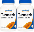 Nutricost Turmeric Curcumin with BioPerine – 2300mg Per Serving, 95% Curcuminoids, 120 Veggie Capsules (Pack of 2)