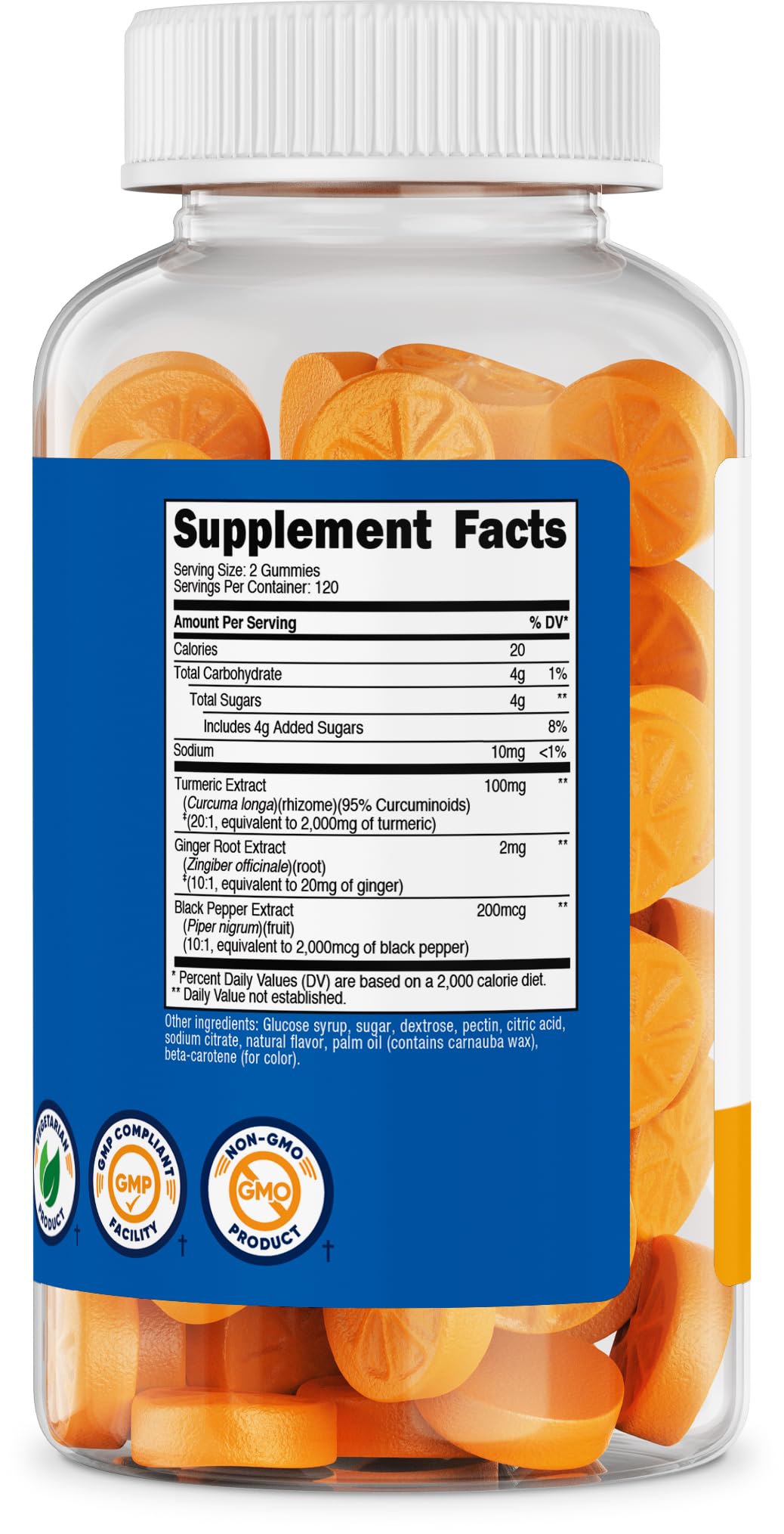 Nutricost Turmeric Gummies Citrus – 240 Gummies, 95% Curcuminoids, 120 Servings