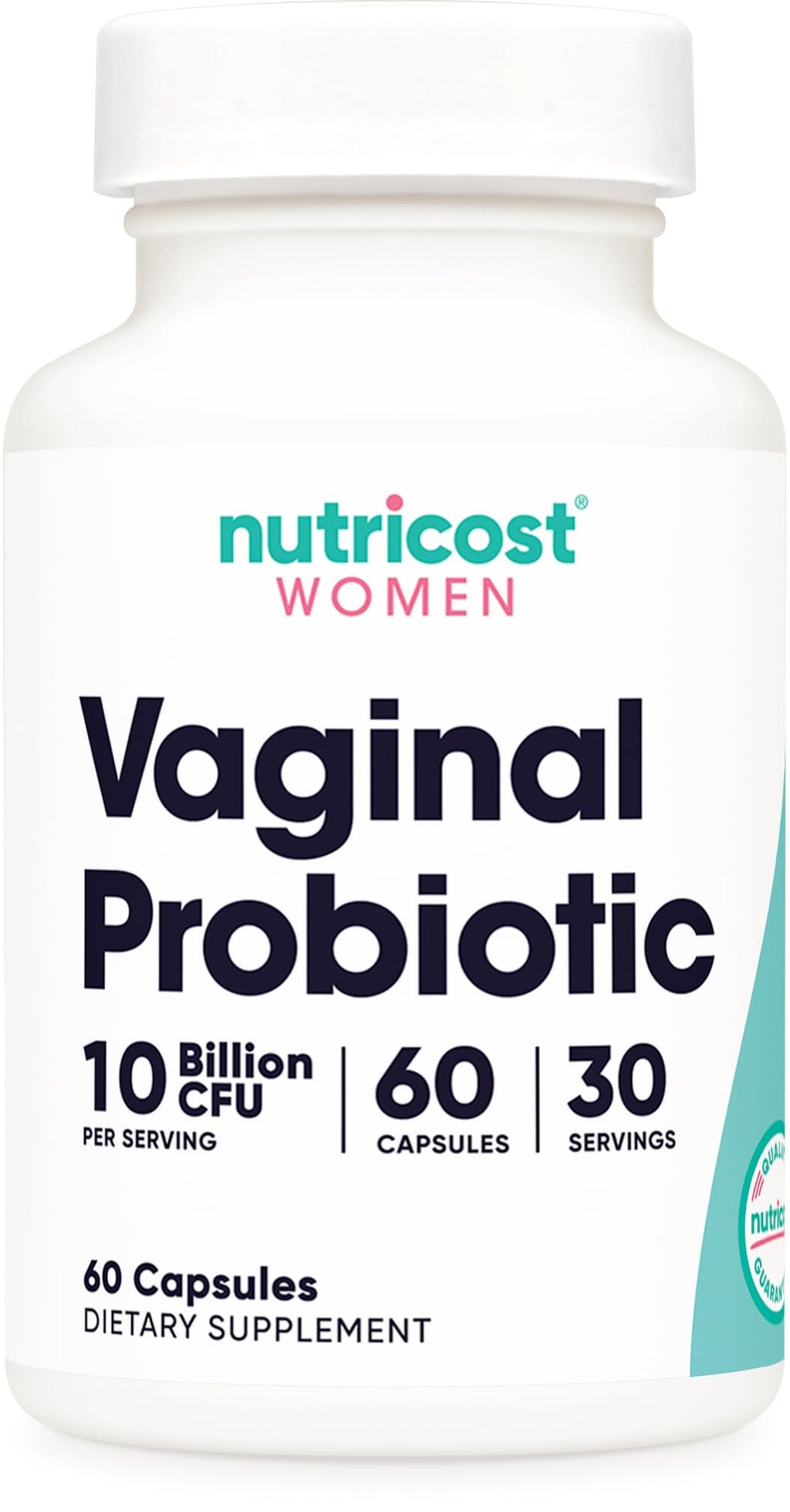 Nutricost Vaginal Probiotic for Women – 10B CFU, 60 Caps, GMO-Free, Gluten-Free