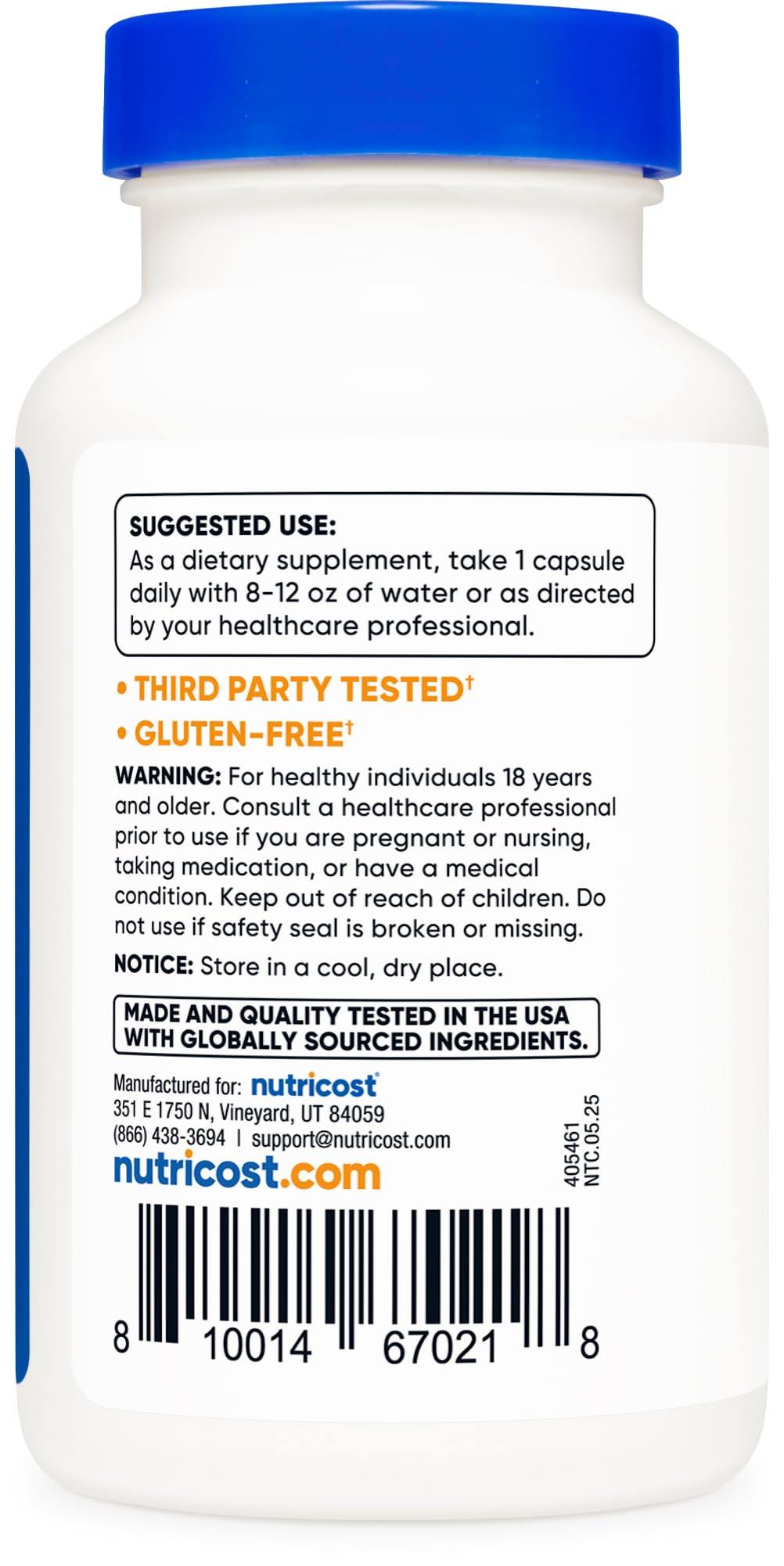 Nutricost Vanadium + Chromium 2mg – 180 Veggie Capsules | Gluten Free, Non-GMO (Pack of 2)