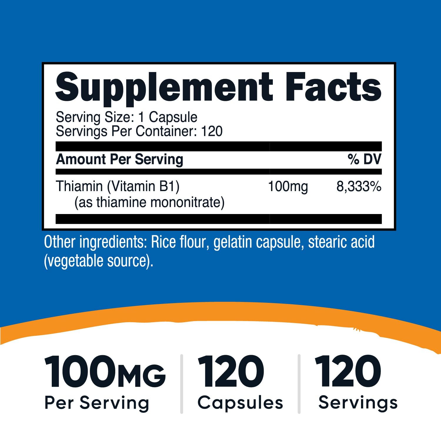 Nutricost Vitamin B1 100mg - 120 Caps | Gluten Free & Non-GMO (Pack of 2)