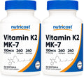 Nutricost Vitamin K2 MK-7 100 mcg - 240 Softgels | Gluten Free & Non-GMO (Pack of 2)