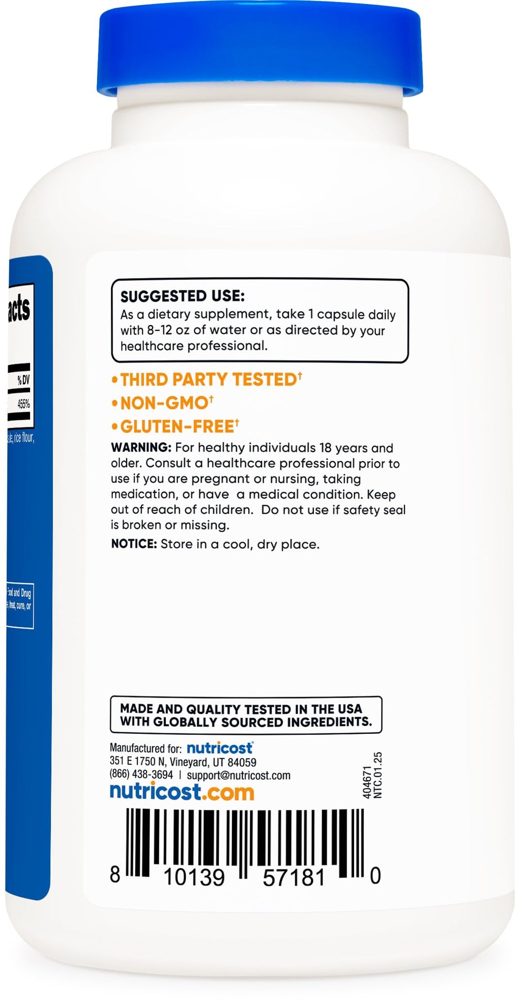 Nutricost Zinc Gluconate 240 Capsules - 50 mg, Gluten Free and Non-GMO