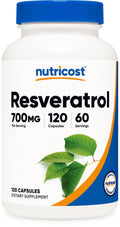 Nutricost Resveratrol 700mg - 120 Capsules | Vegan, Gluten Free, Non-GMO