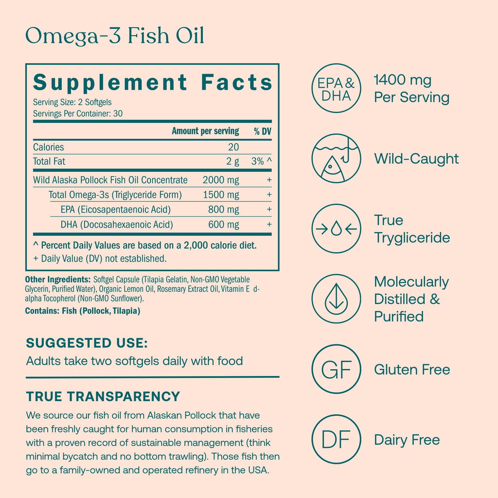 True Grace One Daily Women’s Multivitamin 40+ & Omega-3 Fish Oil Bundle – 30-Day Supply, Gluten Free, Soy Free, Organic