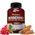 NutriFlair Berberine HCL 1200mg + Cinnamon - 120 Veggie Capsules
