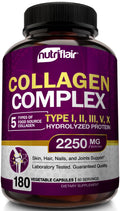 NutriFlair Multi Collagen Peptides 2250mg – 180 Capsules