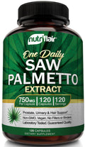 NutriFlair Saw Palmetto 750mg – Prostate Health & Hair Support (120 Capsules)