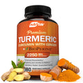 NutriFlair Turmeric Curcumin 180 Caps with BioPerine & Ginger - Joint Support