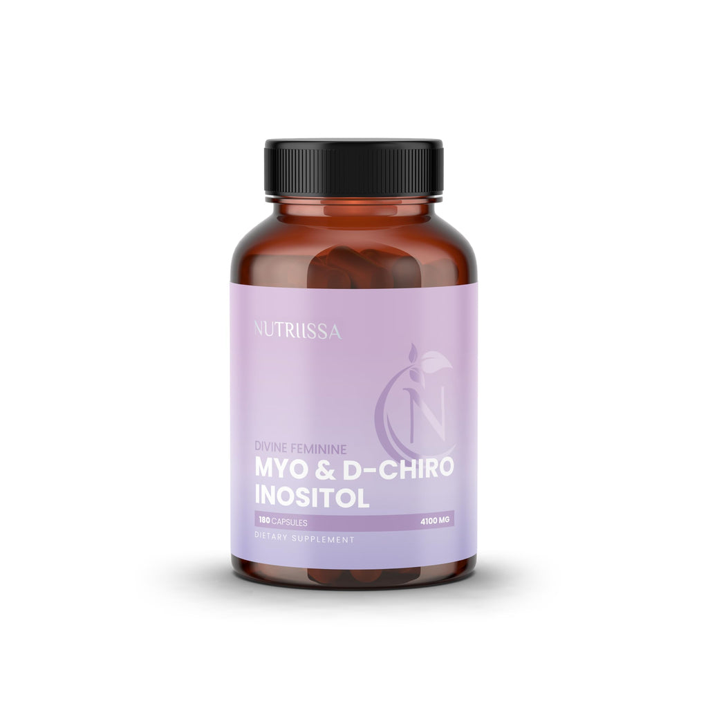 Nutriissa Divine Feminine – Myo-Inositol 4000 mg & D-Chiro 100 mg (40:1) – 180 Vegan Capsules – EPEB Certified