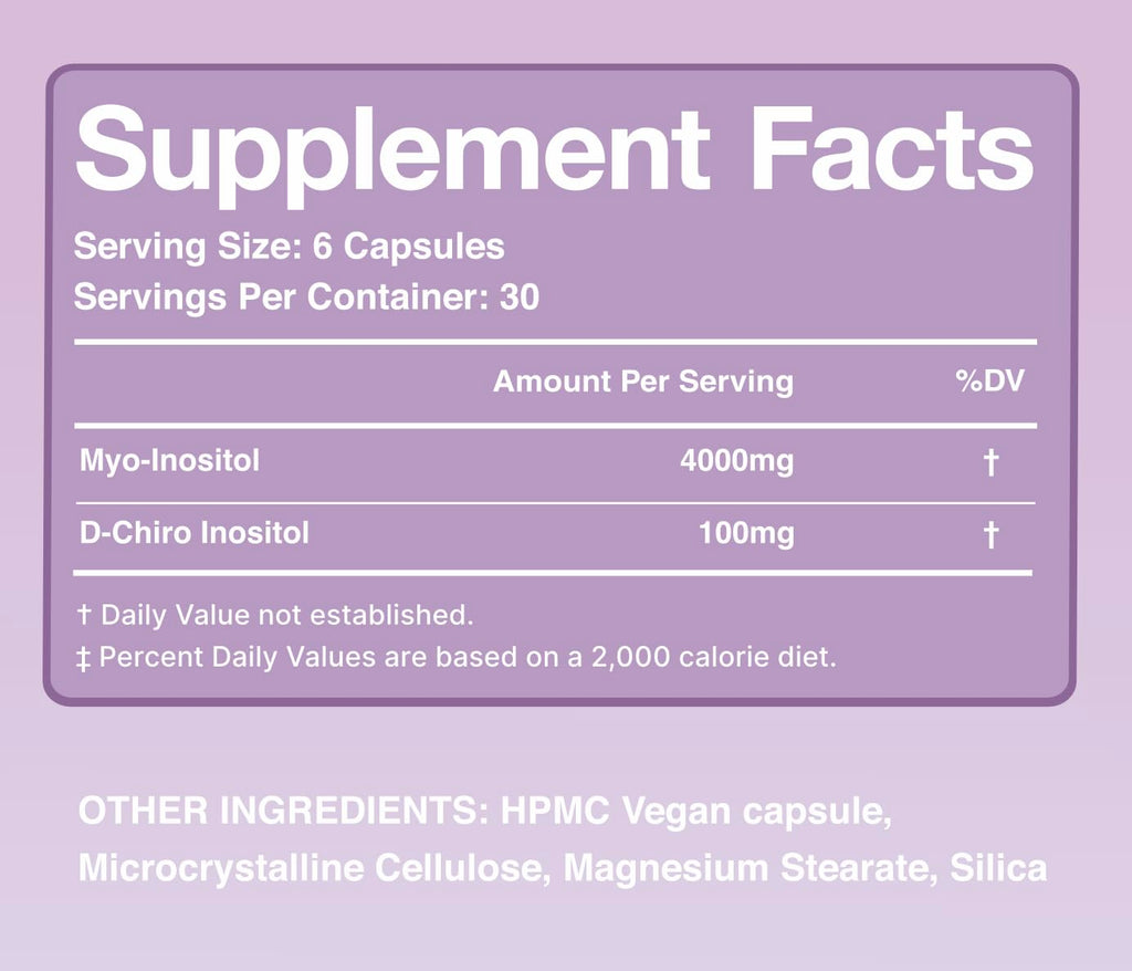Nutriissa Divine Feminine – Myo-Inositol 4000 mg & D-Chiro 100 mg (40:1) – 180 Vegan Capsules – EPEB Certified