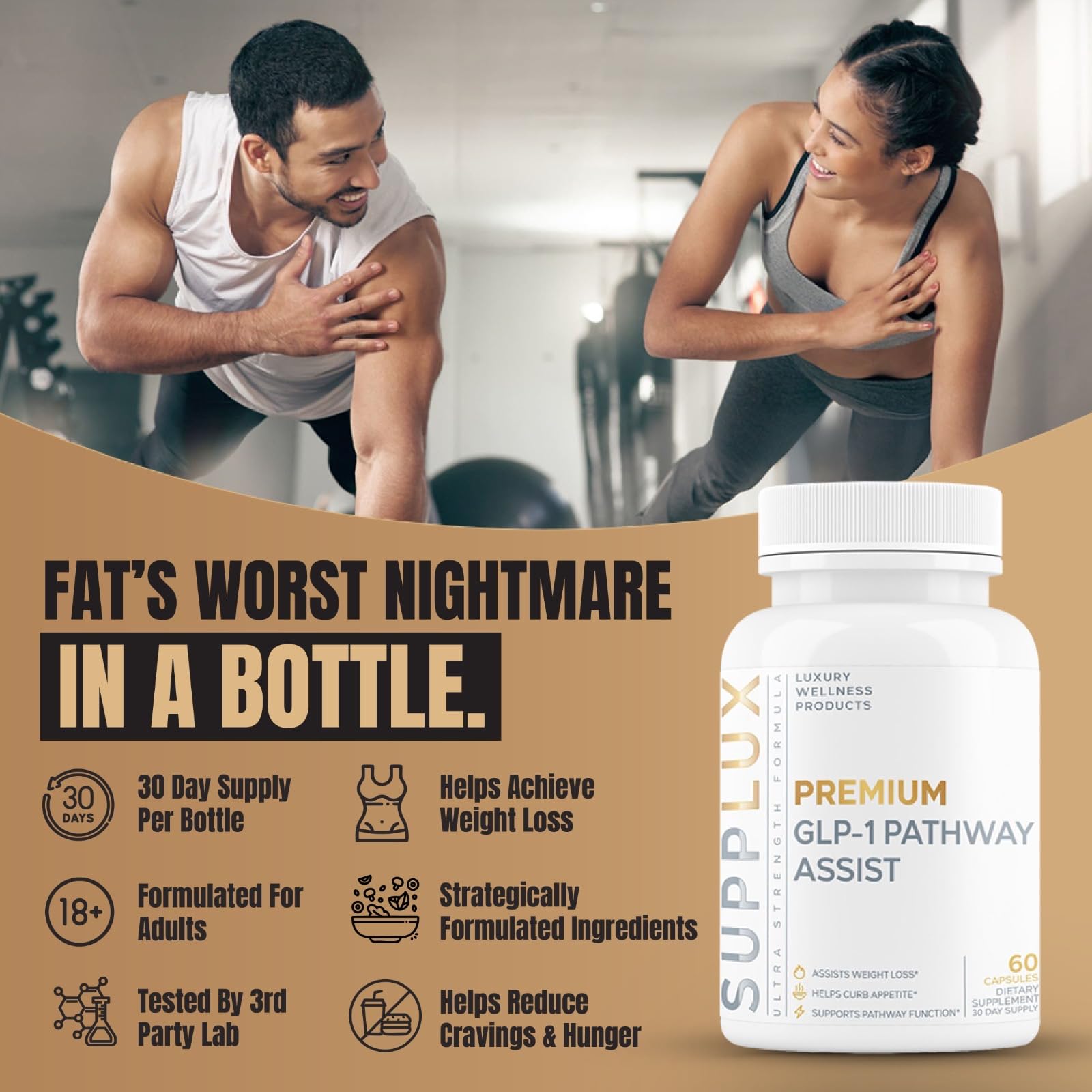 Nutrimend IQ GLP-1 Pathway — Weight Loss Pills for Women, Fat Burner & Appetite Suppressant | 60 Capsules