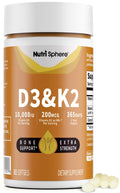 NutriSphere Vitamin D3 and K2 MK-7 – 365 Softgels, 10,000 IU D3 / 200 mcg K2 MK-7