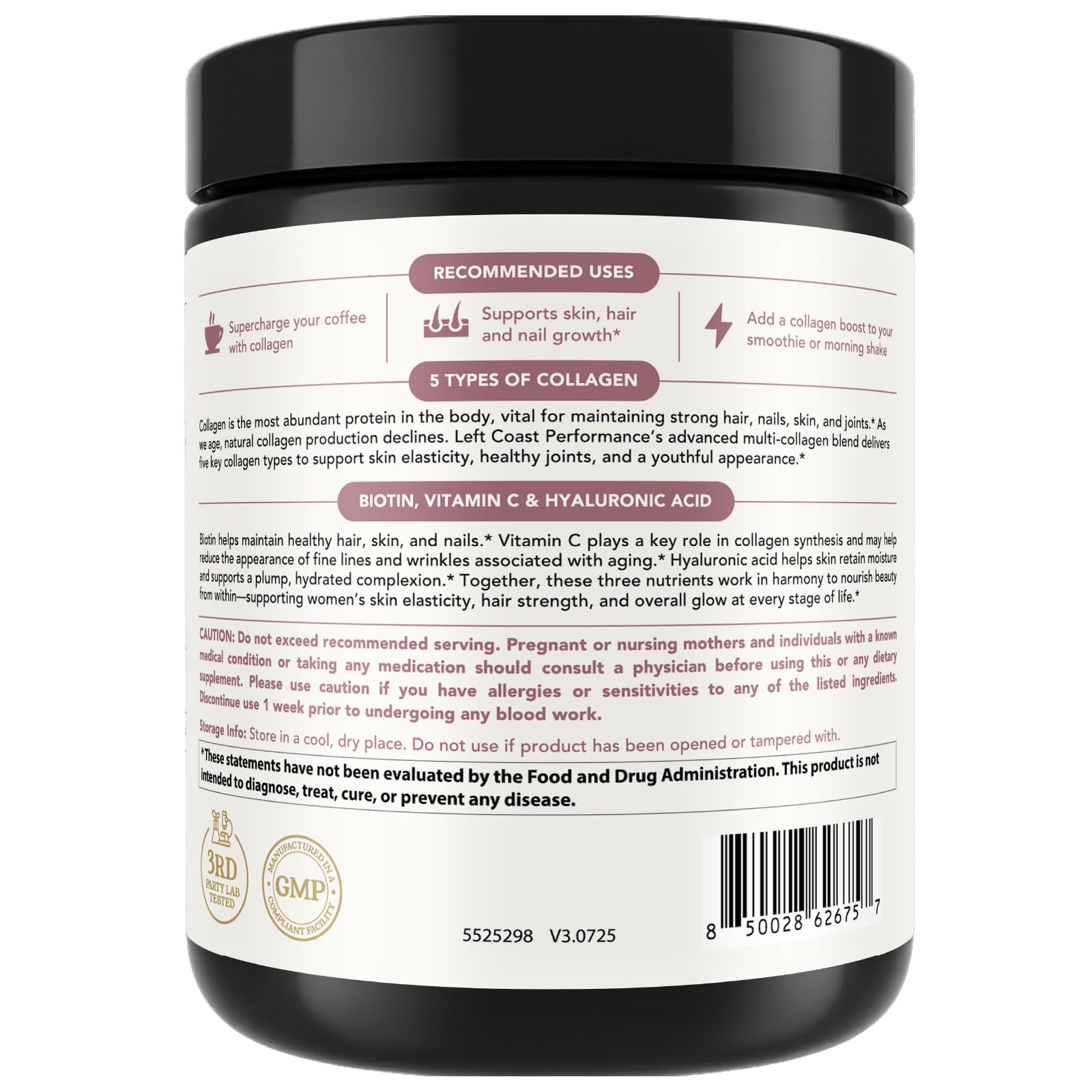 Multi Collagen Peptides Powder I-II-III-V-X with Hyaluronic Acid | Keto & Non-GMO