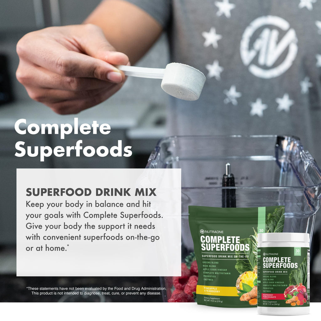 Complete Superfoods, Complete Spectrum Multivitamin, Greens and Reds Blend, Enzymes, Probiotics – Pineapple Strawberry, 30 Stick Packs
