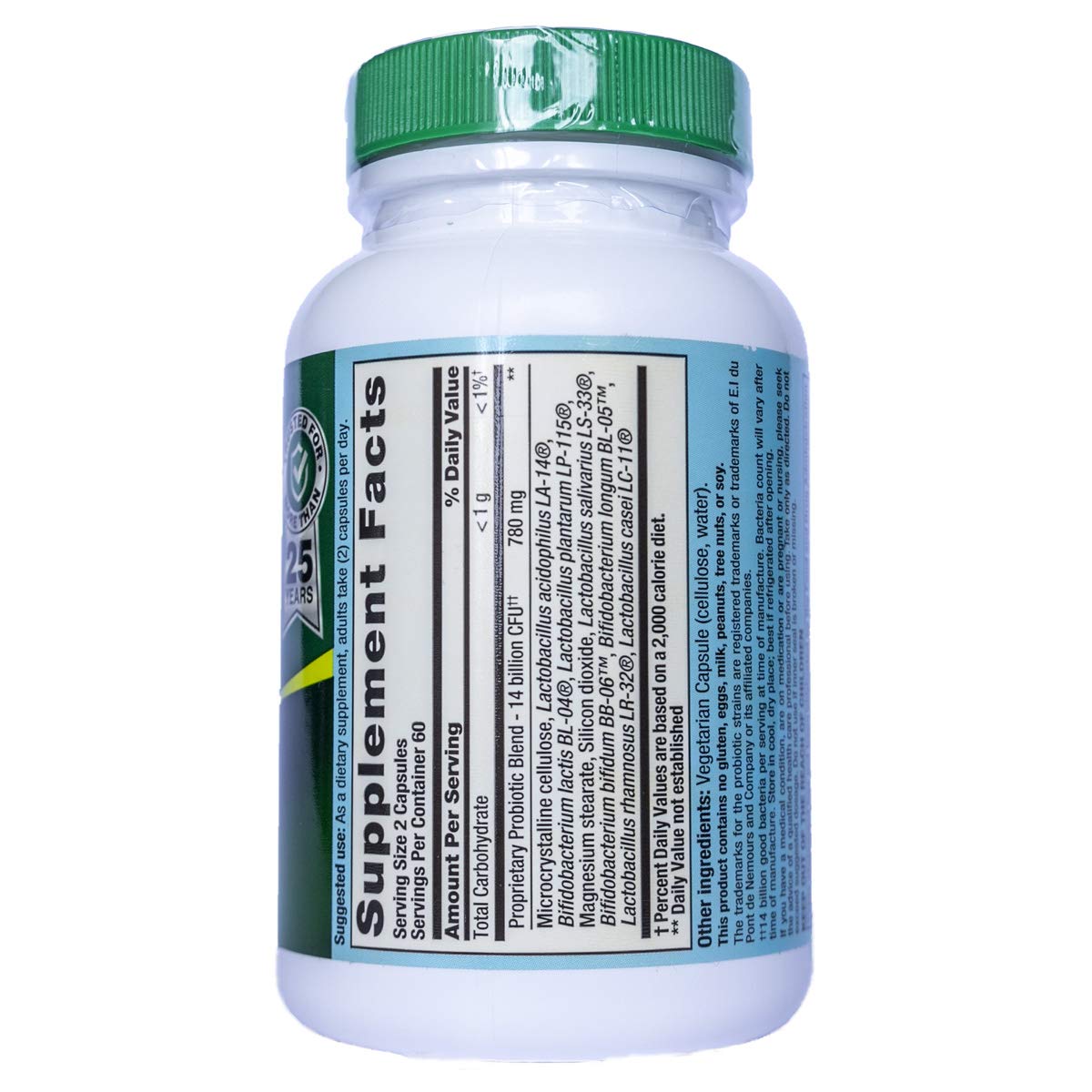 Nutrition Now Pb8 Acidophilus Veg Capsules 120 ct – Vegetarian Probiotic Supplement