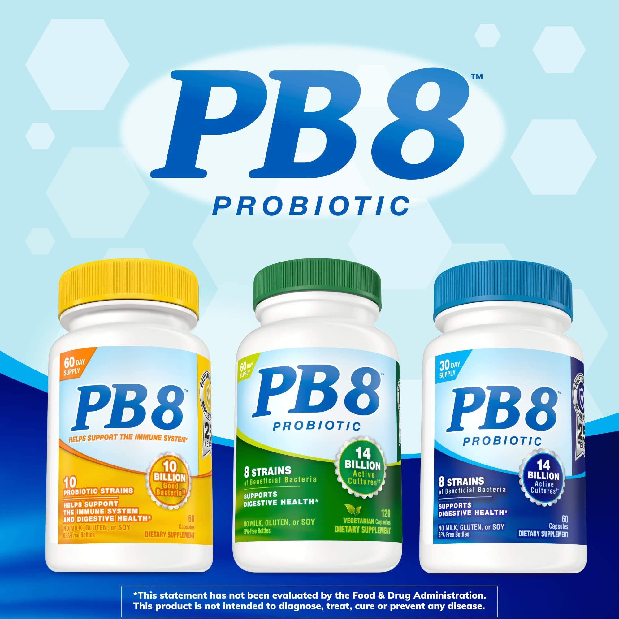 Nutrition Now PB 8 Probiotic Acidophilus For Life - 14 Billion CFU, 8 Strains, Vegetarian (120 Count)