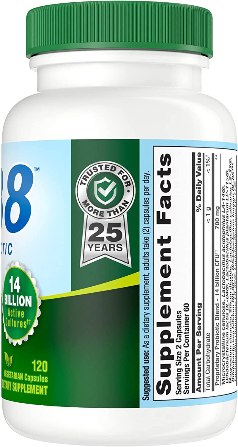 Nutrition Now PB 8 ProBiotic Acidophilus Vegetarian - 120 VegCap, 2 Pack