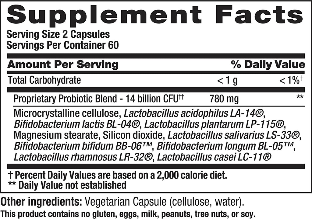 Nutrition Now PB 8 ProBiotic Acidophilus Vegetarian - 120 VegCap, 2 Pack