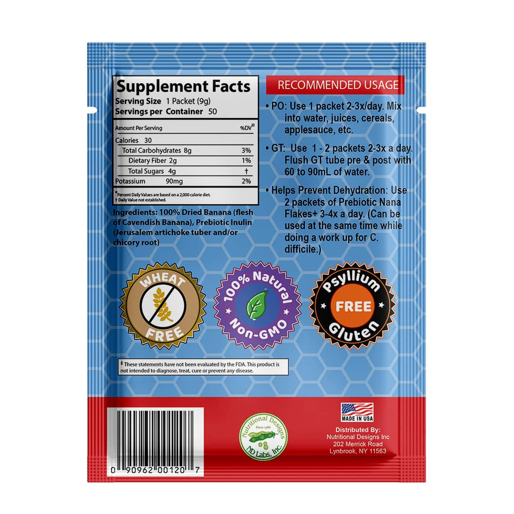 Nutritional Designs Nana Flakes with Inulin – 100% Banana, Prebiotic Fiber, Digestive Wellness