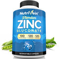 Nutrivein Zinc Gluconate 100mg (120 Caps) – High-Absorption Zinc for Wellness