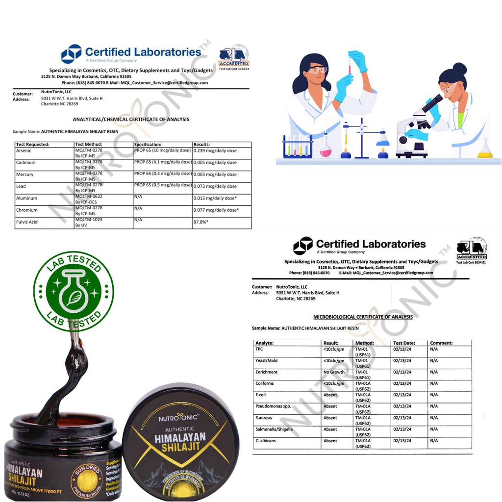 NutroTonic Authentic Himalayan Shilajit Resin | 60 Days Sun-Dried, Lab-Tested