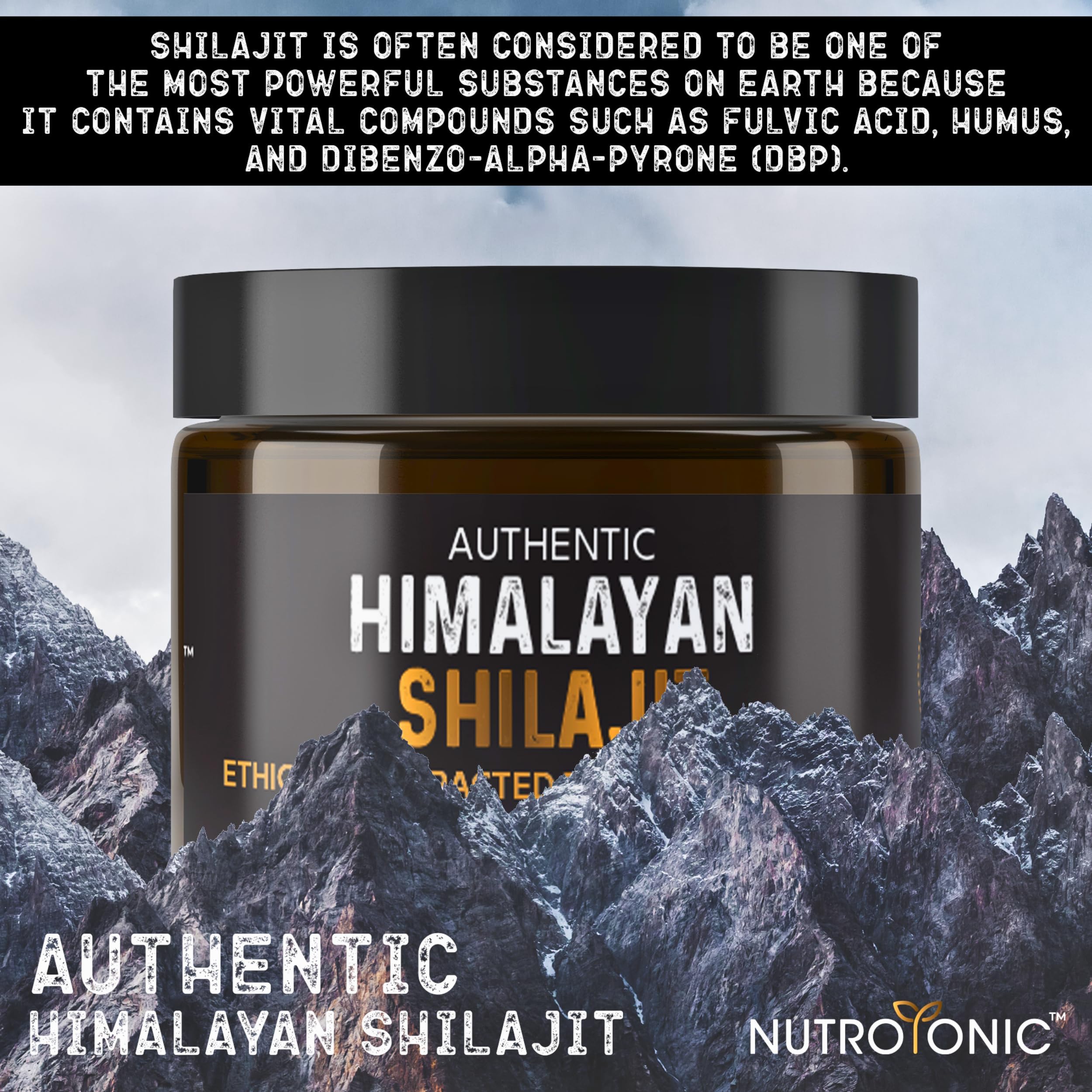 NutroTonic Authentic Himalayan Shilajit Resin | 60 Days Sun-Dried, Lab-Tested