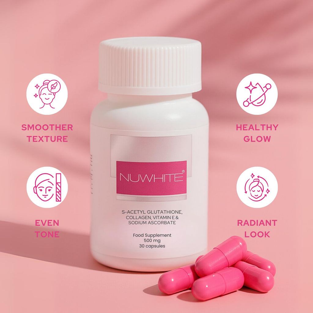 NuWhite S-Acetyl Glutathione 30 Capsules – New Improved Formula for Radiant Skin