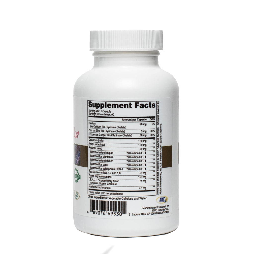 NWC Naturals Pro-Biotics Plus – Vegetarian Probiotics for Immune & Digestive Health, 90 Capsules